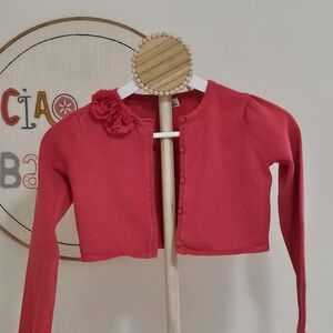 Janie and Jack cropped cardigan, size 6.